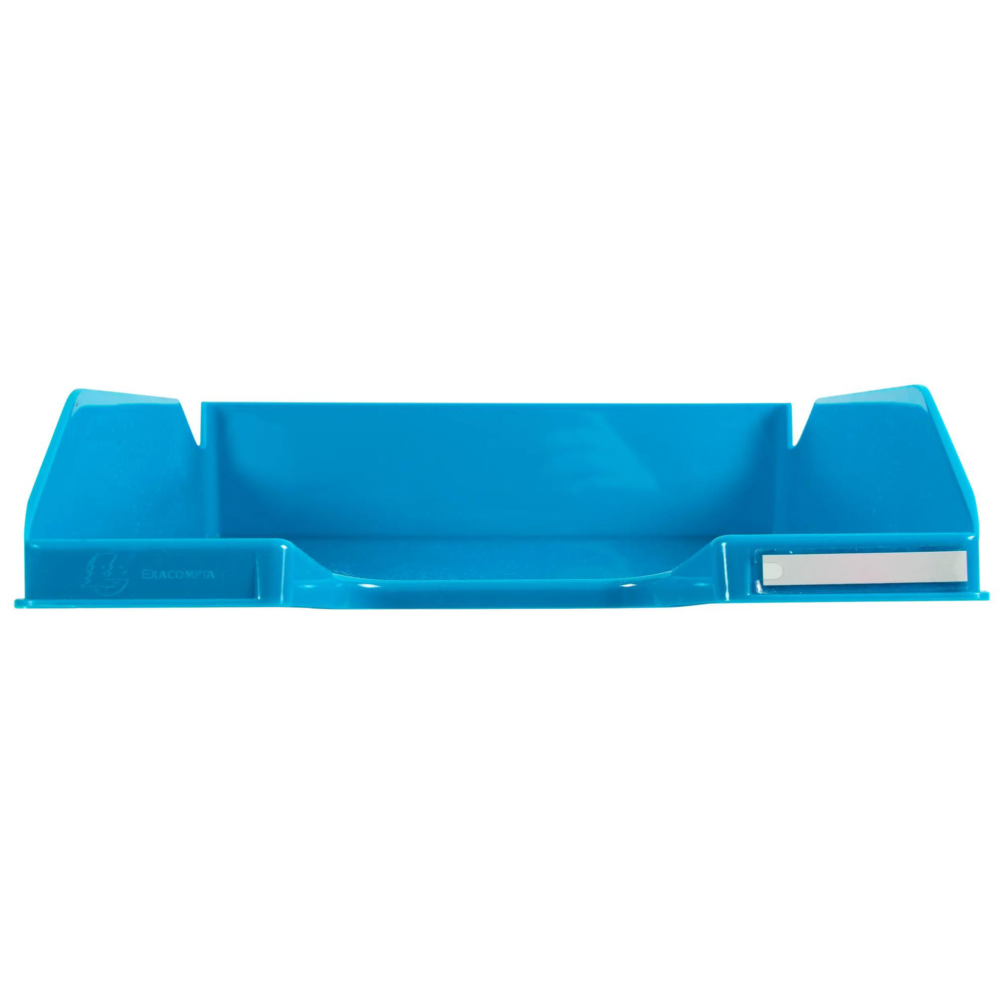 Exacompta Corbeille à courrier Combo Midi Iderama - Turquoise brillant