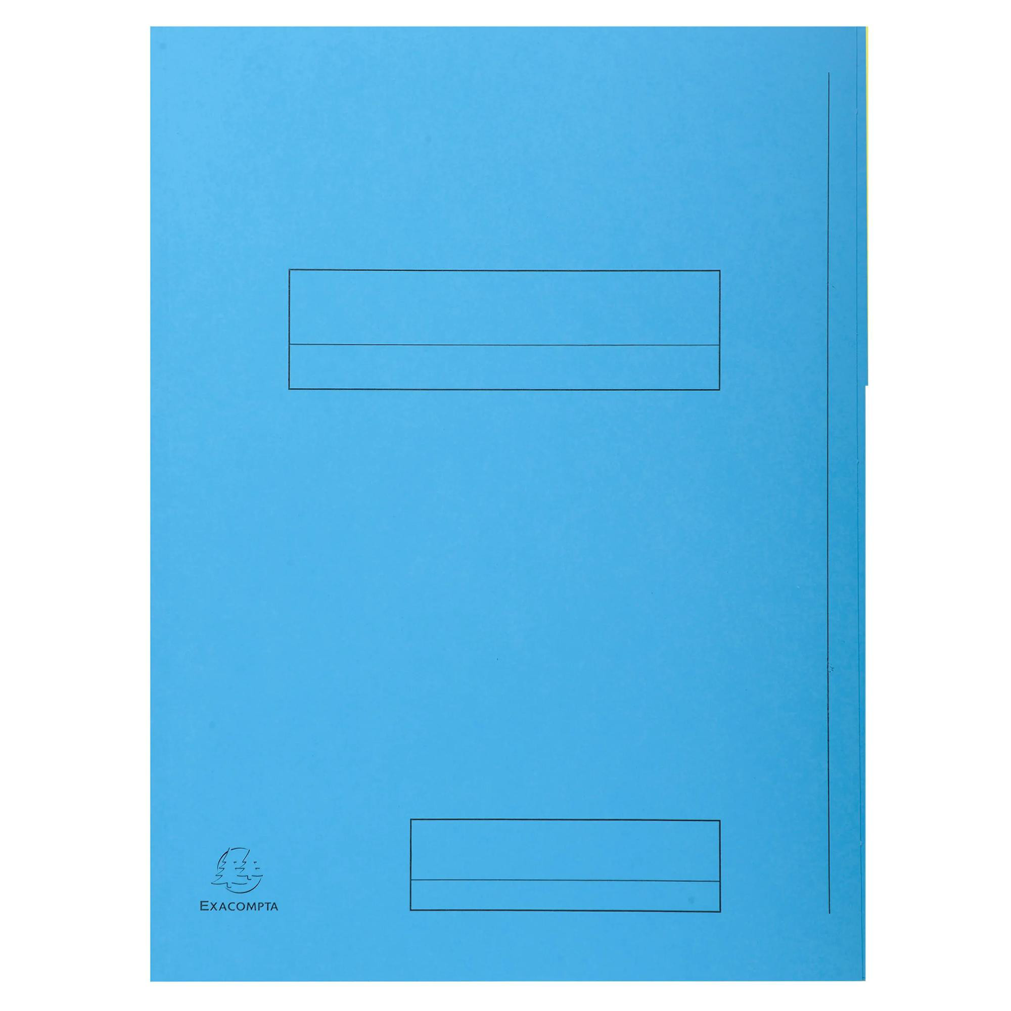 EXACOMPTA Paquet de 50 chemises imprimées 2 rabats SUPER 210 - 24x32cm - Couleurs assorties