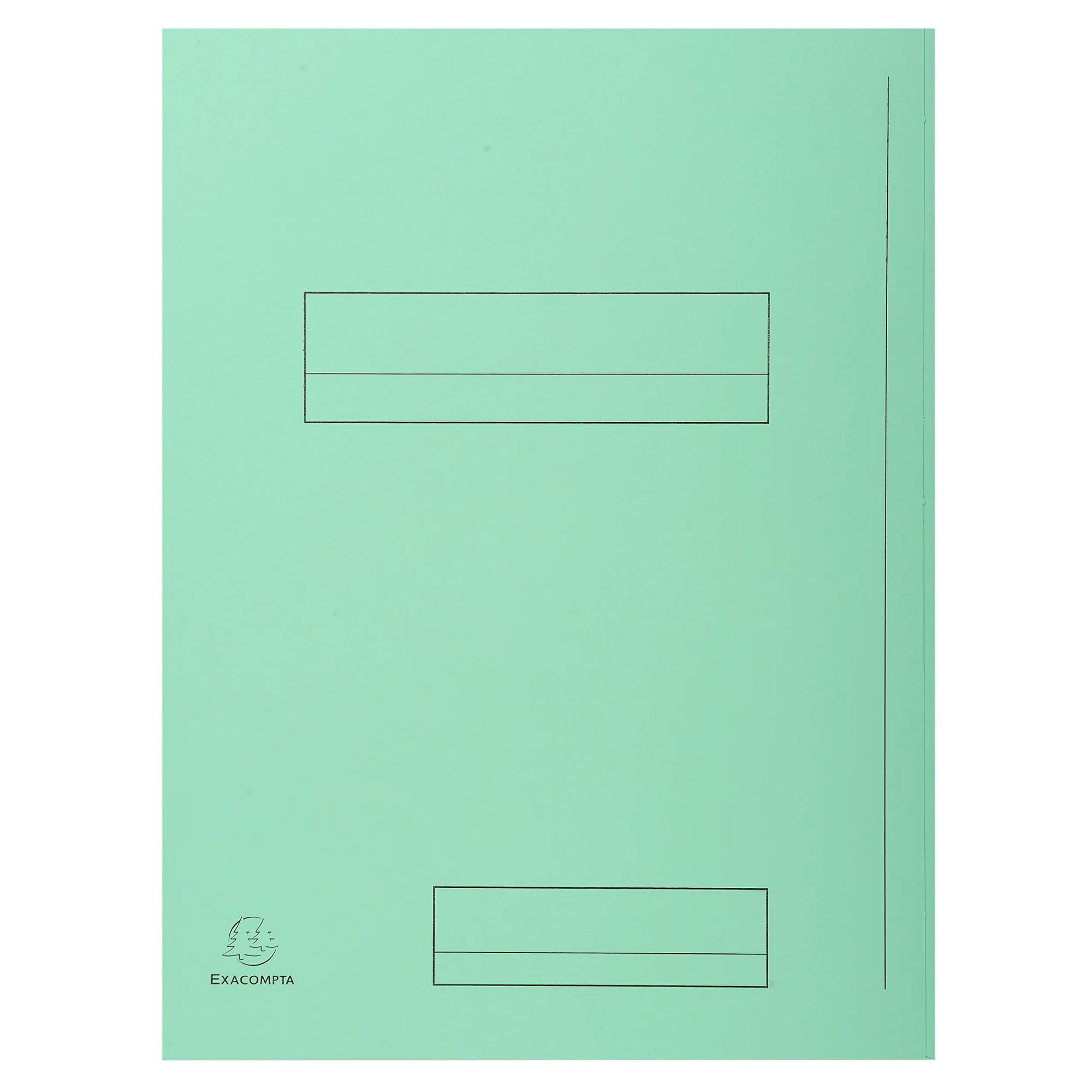 Exacompta Paquet de 50 chemises imprimées 2 rabats SUPER 210 - 24x32cm Vert Clair - vue 2