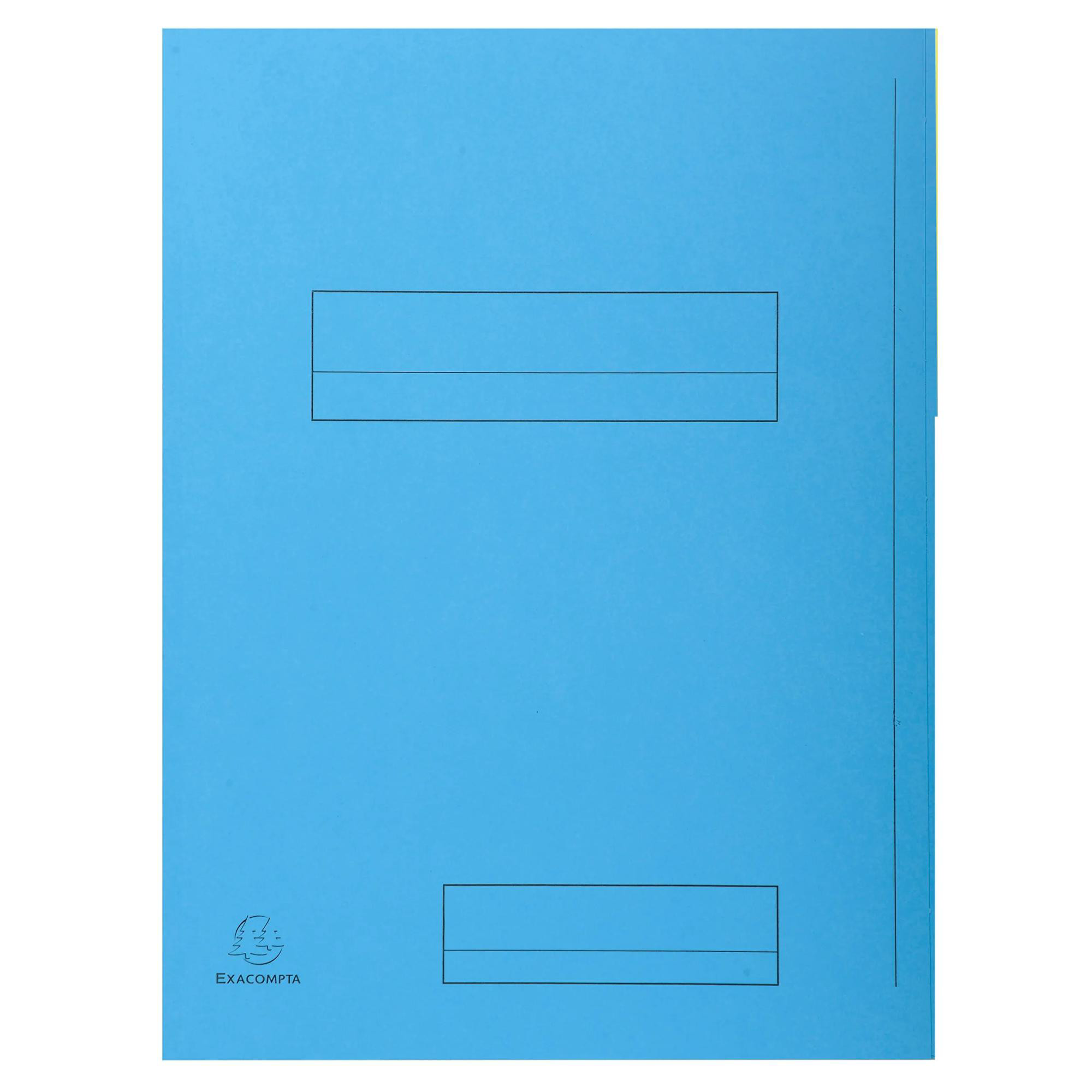 Exacompta Paquet de 50 chemises imprimées 2 rabats SUPER 210 - 24x32cm Bleu clair - vue 2