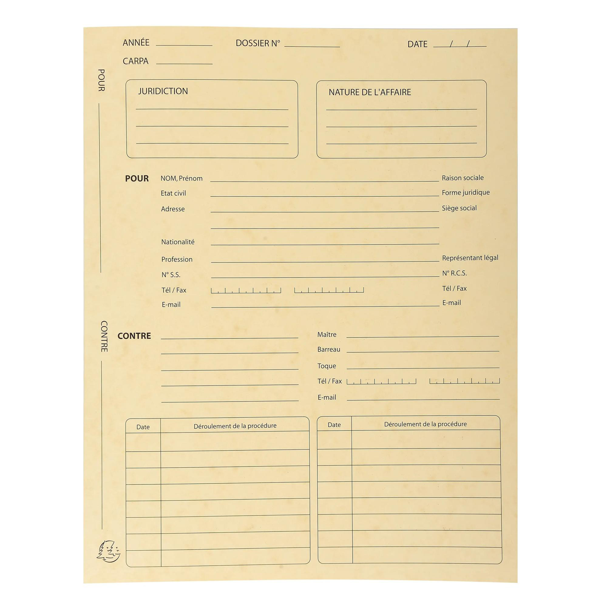 EXACOMPTA Paquet de 25 dossiers de procédure carte lustrée 25x32cm - Couleurs assorties