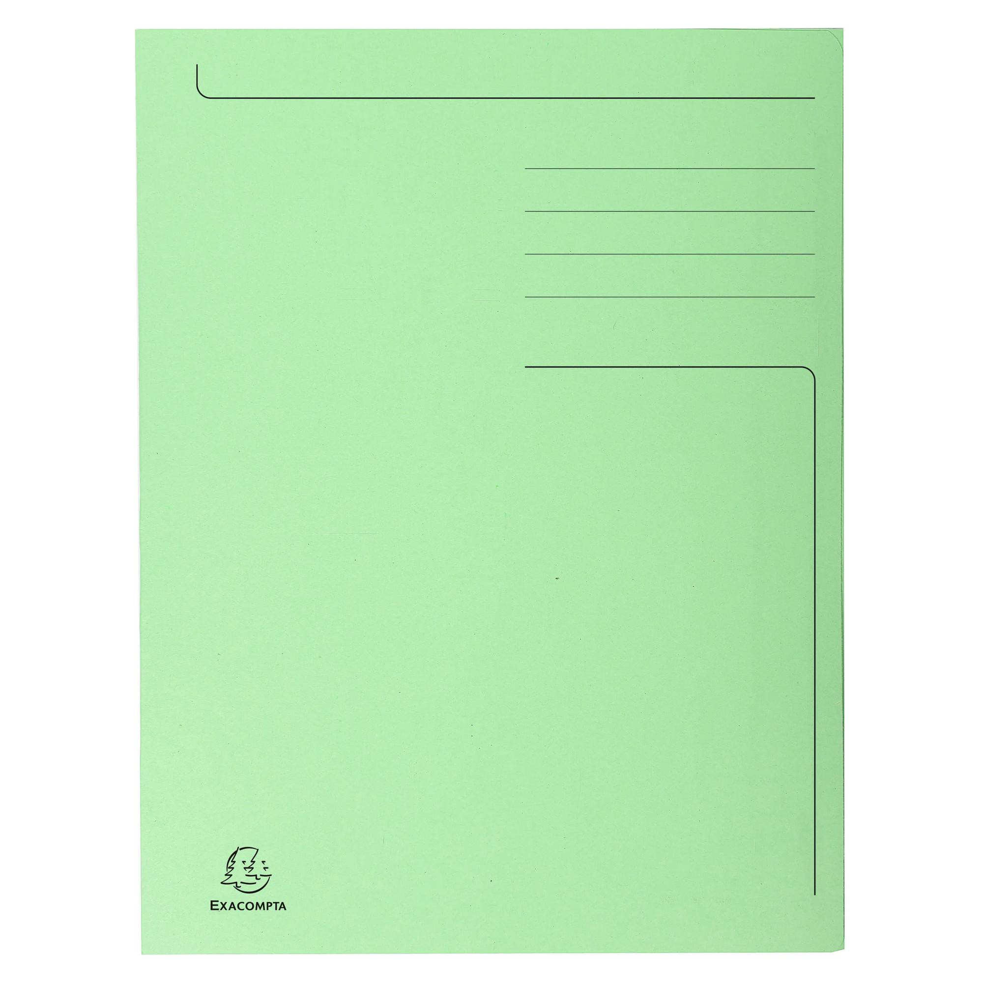 EXACOMPTA Chemise imprimée 3 rabats Forever® 280gm2 - Folio - Vert Pré