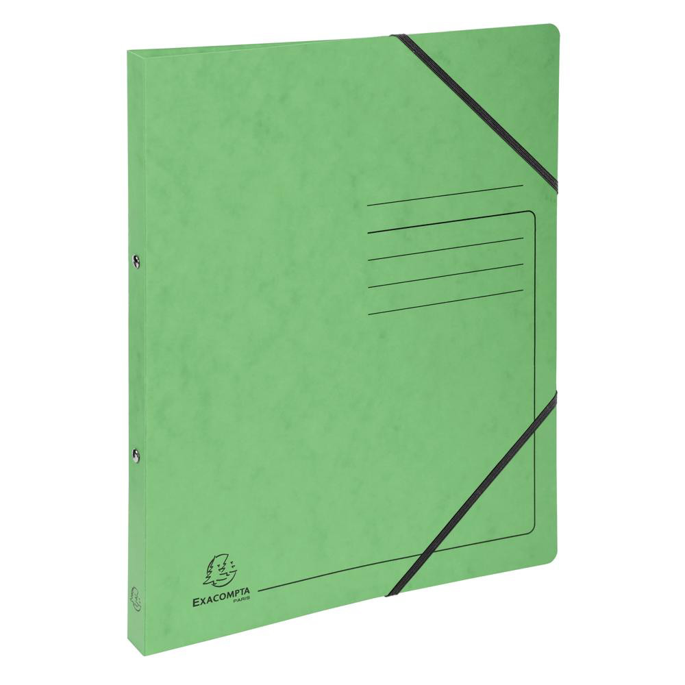 EXACOMPTA Classeur 2 anneaux 15mm carte lustrée imprimée - A4 - Tilleul