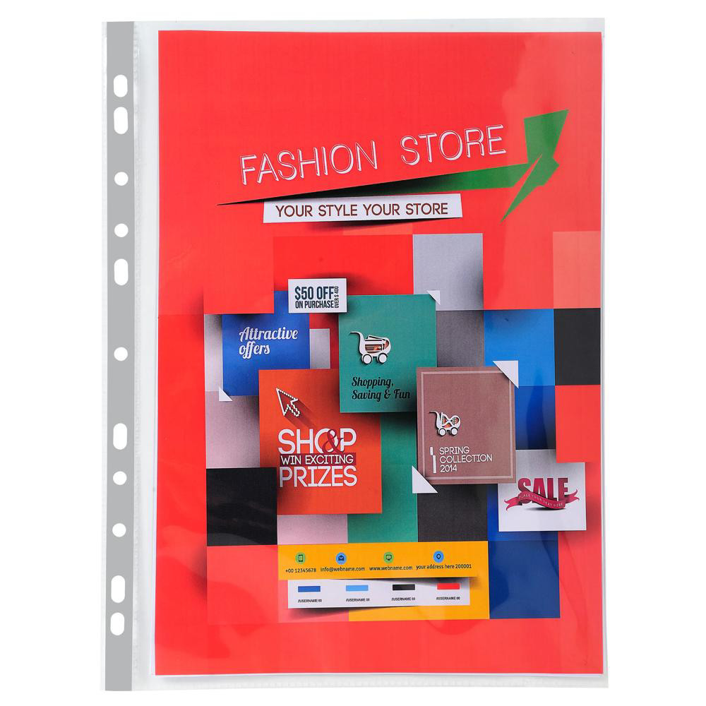 EXACOMPTA Sachet 10 Pochettes perforées PREMIUM polypropylène 140micron A4+ - Incolore