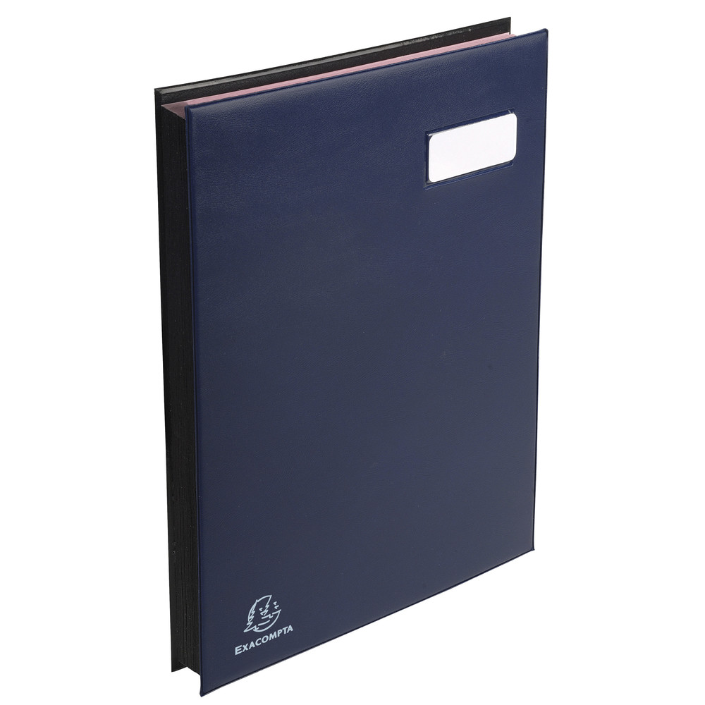 EXACOMPTA Parapheur Expans couverture expans, systme fixapage - 24 compartiments - Bleu fonc