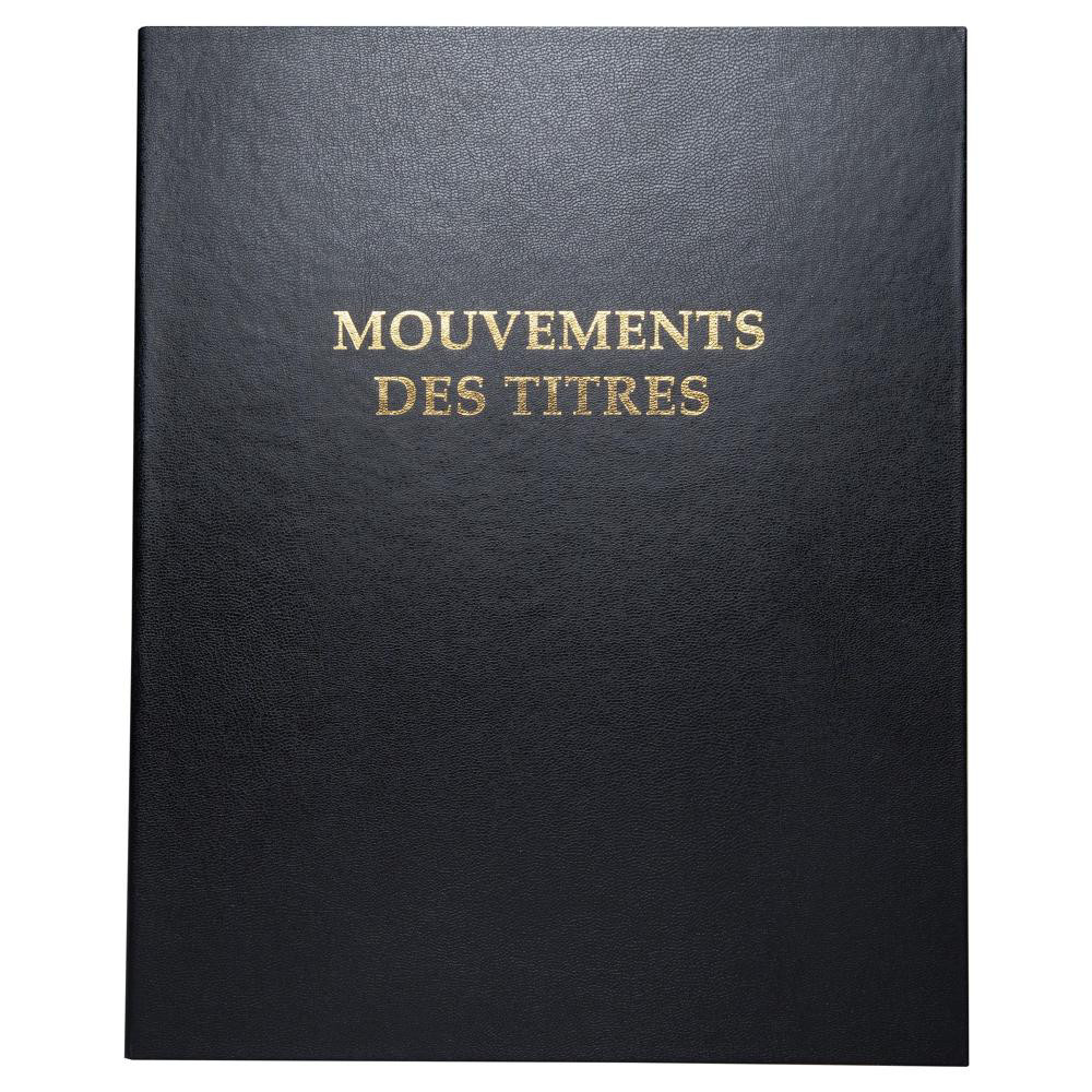 EXACOMPTA Reliure registre 32x26cm 4 anneaux avec recharge de 100 feuillets imprimés Mouvements de titre