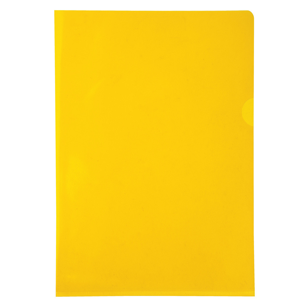EXACOMPTA Sachet de 10 pochettes coin PVC lisse haute rsistance 13/100e - A4 - Jaune