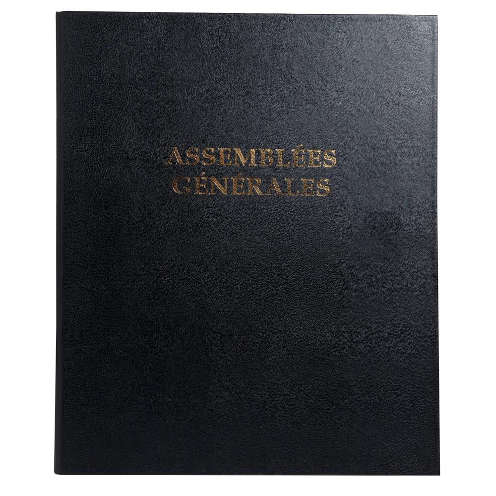 EXACOMPTA Reliure registre économique 32x26cm 4 anneaux - Assemblées générales - Noir