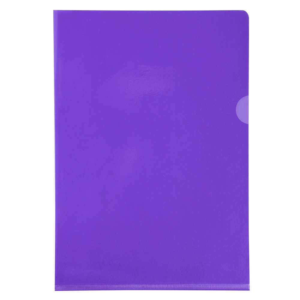 EXACOMPTA Sachet de 10 pochettes coin PVC lisse haute rsistance 13/100e - A4 - Violet