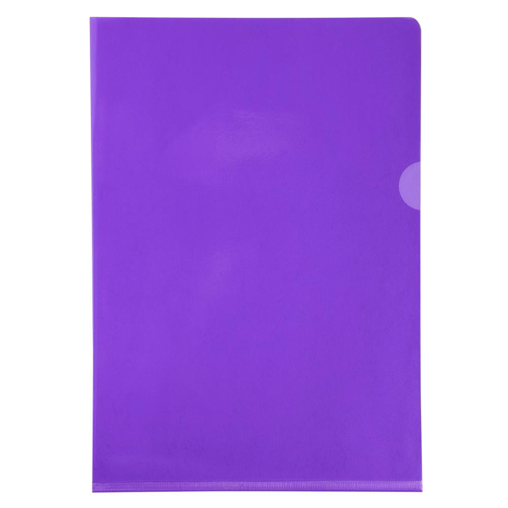 EXACOMPTA Sachet de 10 pochettes coin PVC lisse haute résistance 13/100e - A4 - Violet