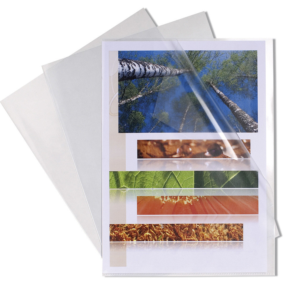 EXACOMPTA Sachet de 10 pochettes coin polypropylne rigide haute rsistance 20/100e - A3 vertical - Cristal