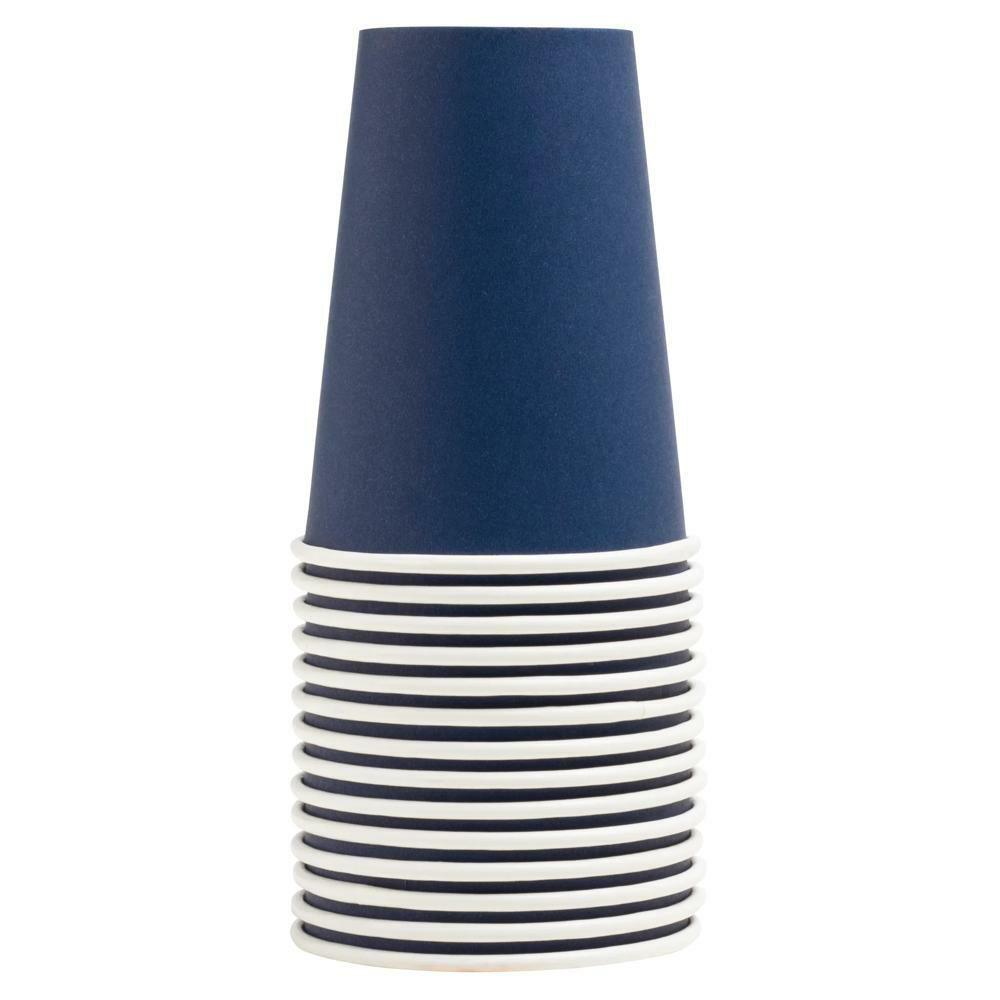 PRONAPPE 15 Gobelets en carton, 20 cl - Bleu marine