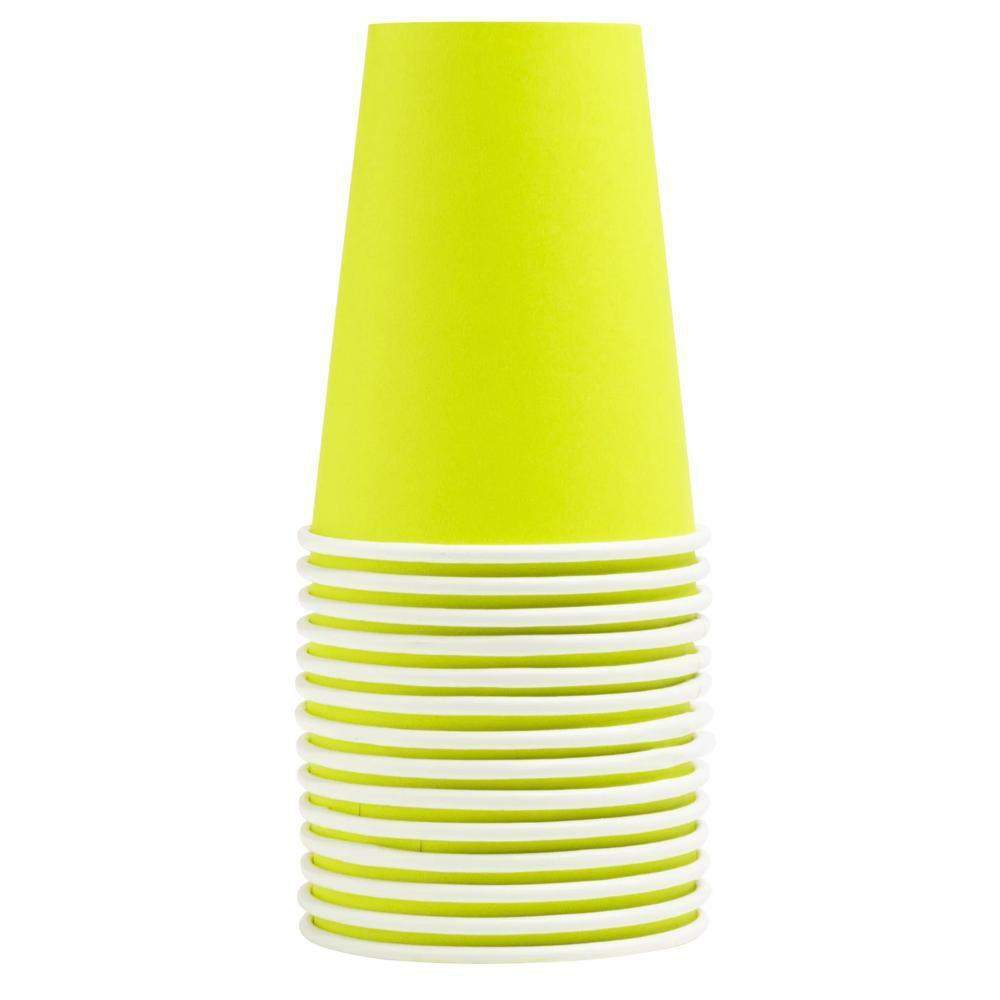 PRONAPPE 15 Gobelets en carton, 20 cl - Vert kiwi
