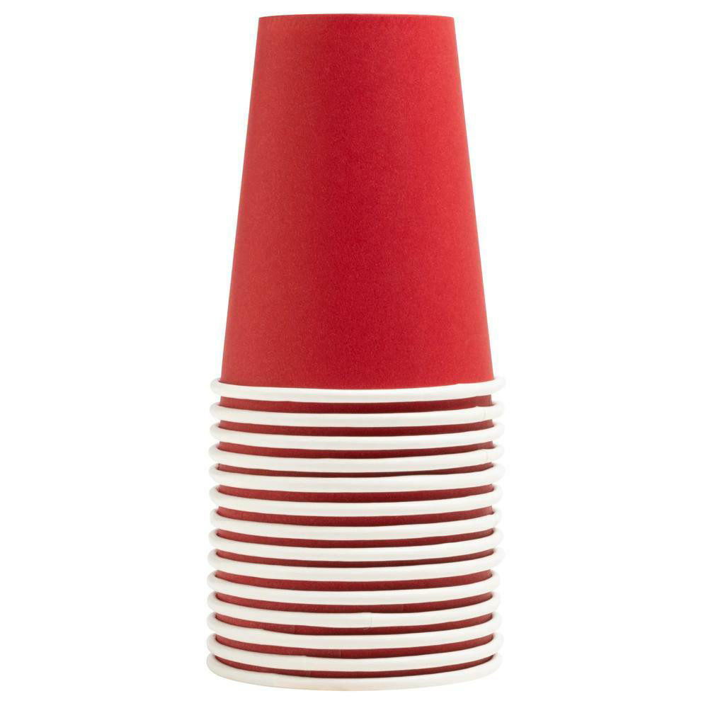PRONAPPE 15 Gobelets en carton, 20 cl - Rouge