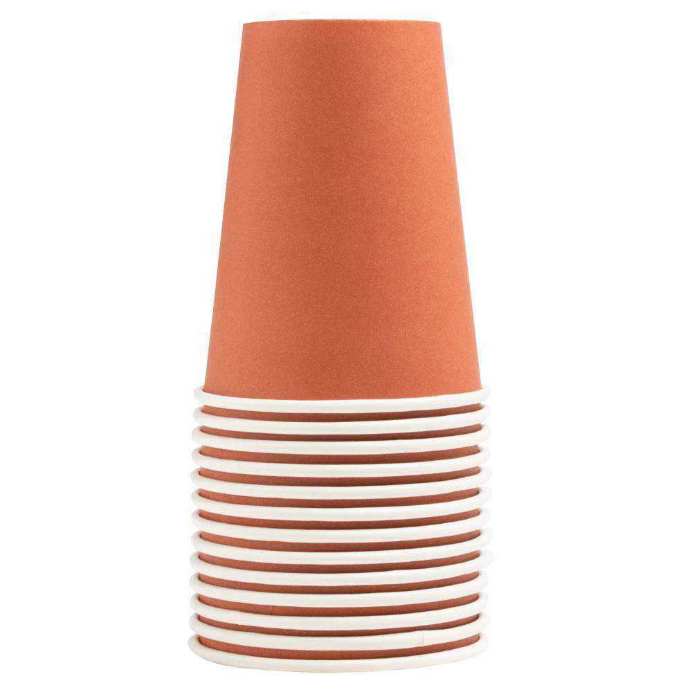 PRONAPPE 15 Gobelets en carton, 20 cl - Terracotta