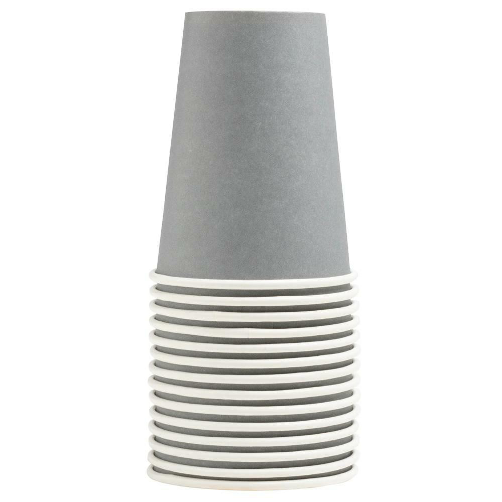PRONAPPE 15 Gobelets en carton, 20 cl - Gris