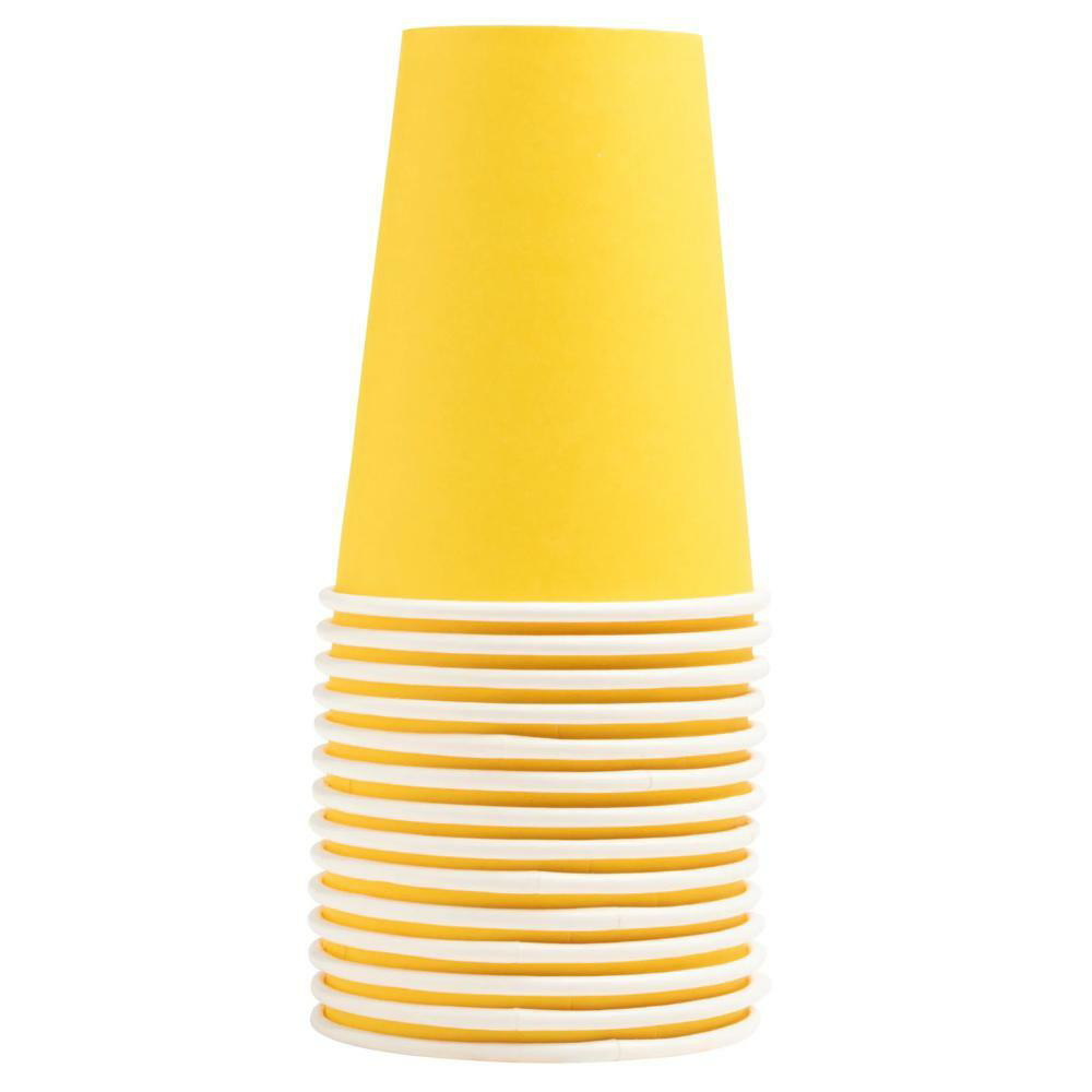 PRONAPPE 15 Gobelets en carton, 20 cl - Jaune