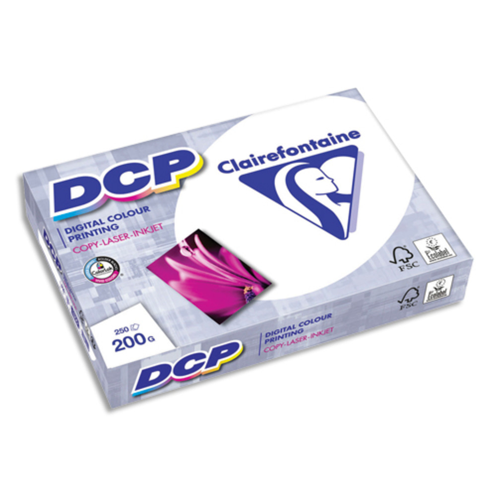 CLAIRALFA CLAIREFONTAINE Ramette de 250 feuilles papier Blanc DCP copieur, Laser, Jet d'encre couleur 200gr A3