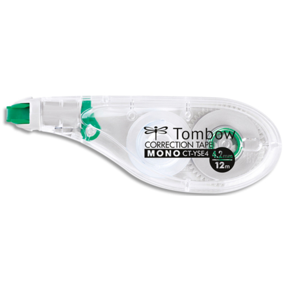 TOMBOW Roller de correction latral MONO YSE4 ergonomique 4,2mm x 12m, rapide, propre et prcis