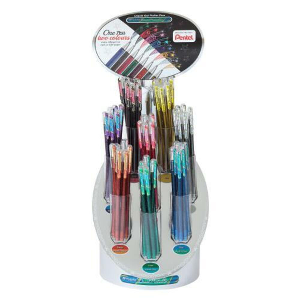 PENTEL Prsentoir de 96 rollers encre gel mtallique K110