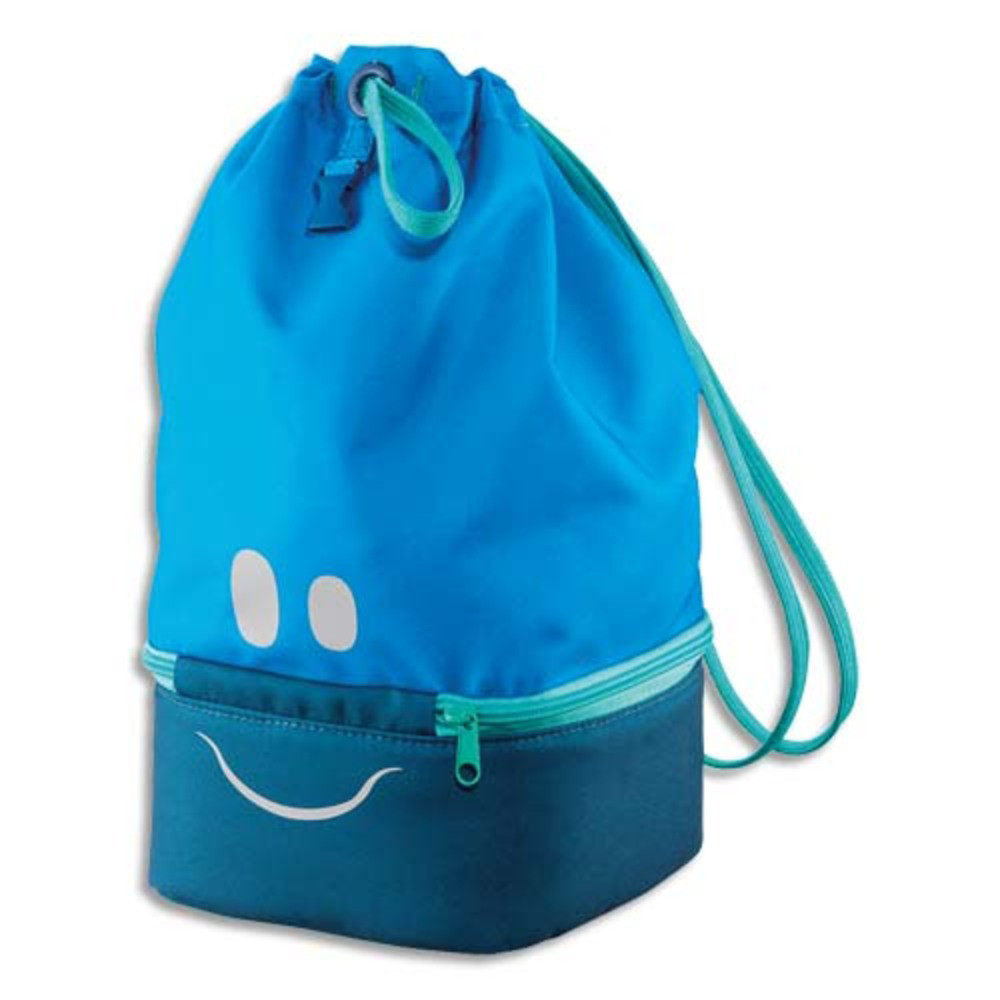 MAPED Sac  Djeuner Concept enfants Bleu, polyester, partie basse isotherme, yeux bouche rflchissants
