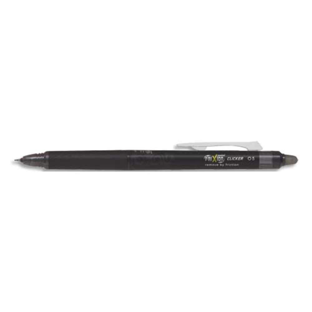 PILOT FriXion Point CLICKER 05 - Roller encre gel - Noir - Pointe Fine