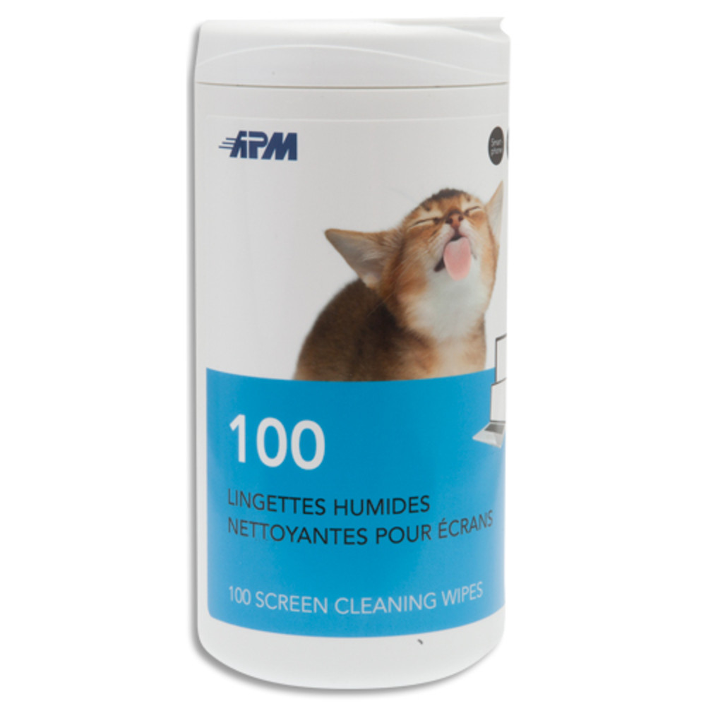 APM Bote distributrice de 100 lingettes pour tablettes/smartphones 600103