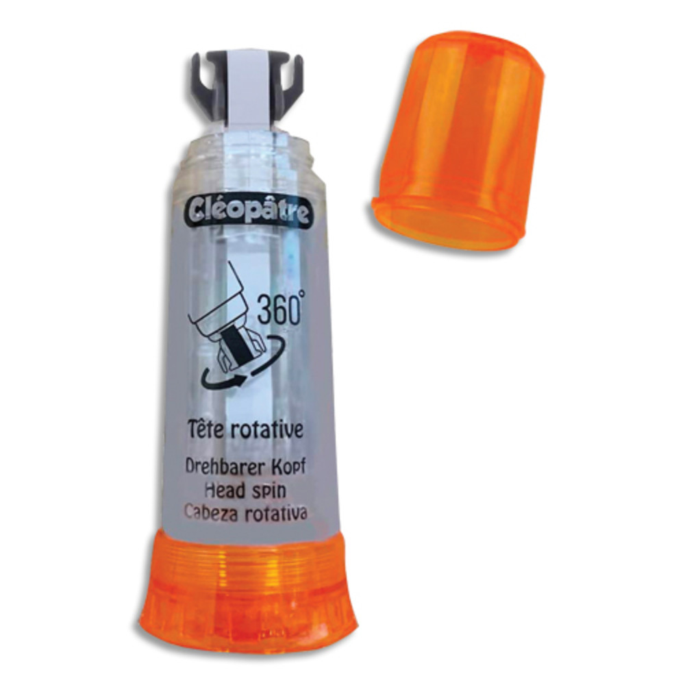 CLEOPATRE Blister 1 roller de correction Effac'Encre 360 tte rotative + 2 recharges