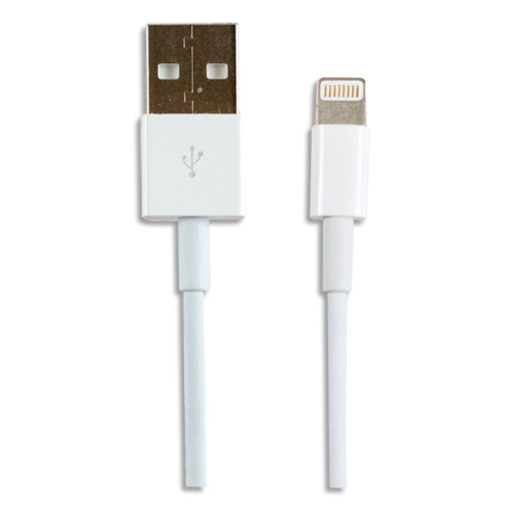 APM Cble USB-A vers Lightning MFI Mle/Mle 1m Blanc 600224