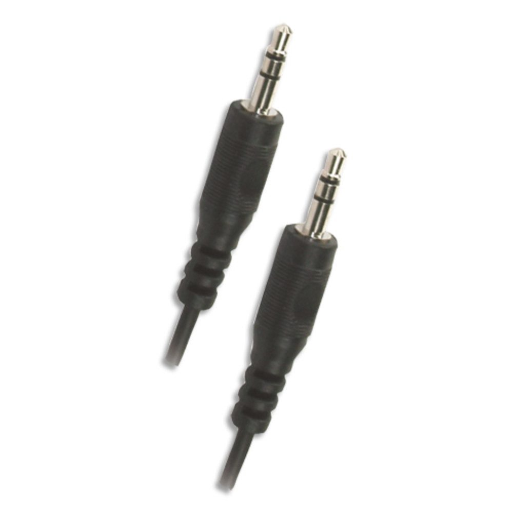 APM Cordon jack 3,5mm Mle/Mle 1,5m Noir 418013