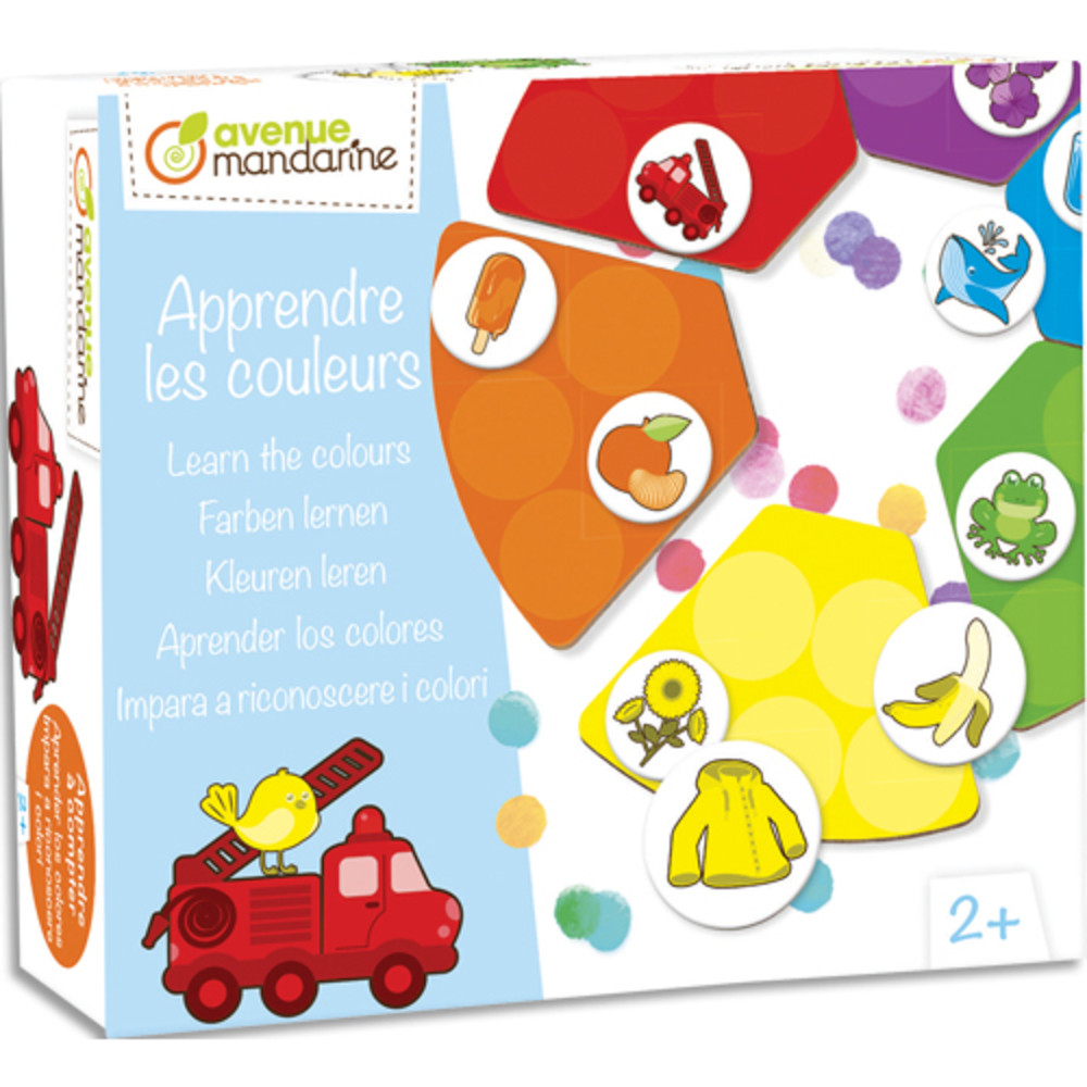 AVENUE MANDARINE Bote loto thme apprendre les couleurs. 6 plateaux de diffrentes couleurs