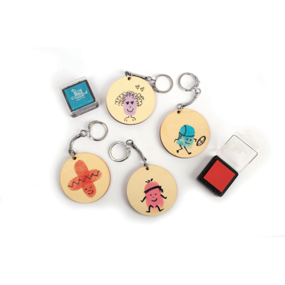 GRAINE CREATIVE Lot de 10 porte-cls de forme ronde  personnaliser  l'infini