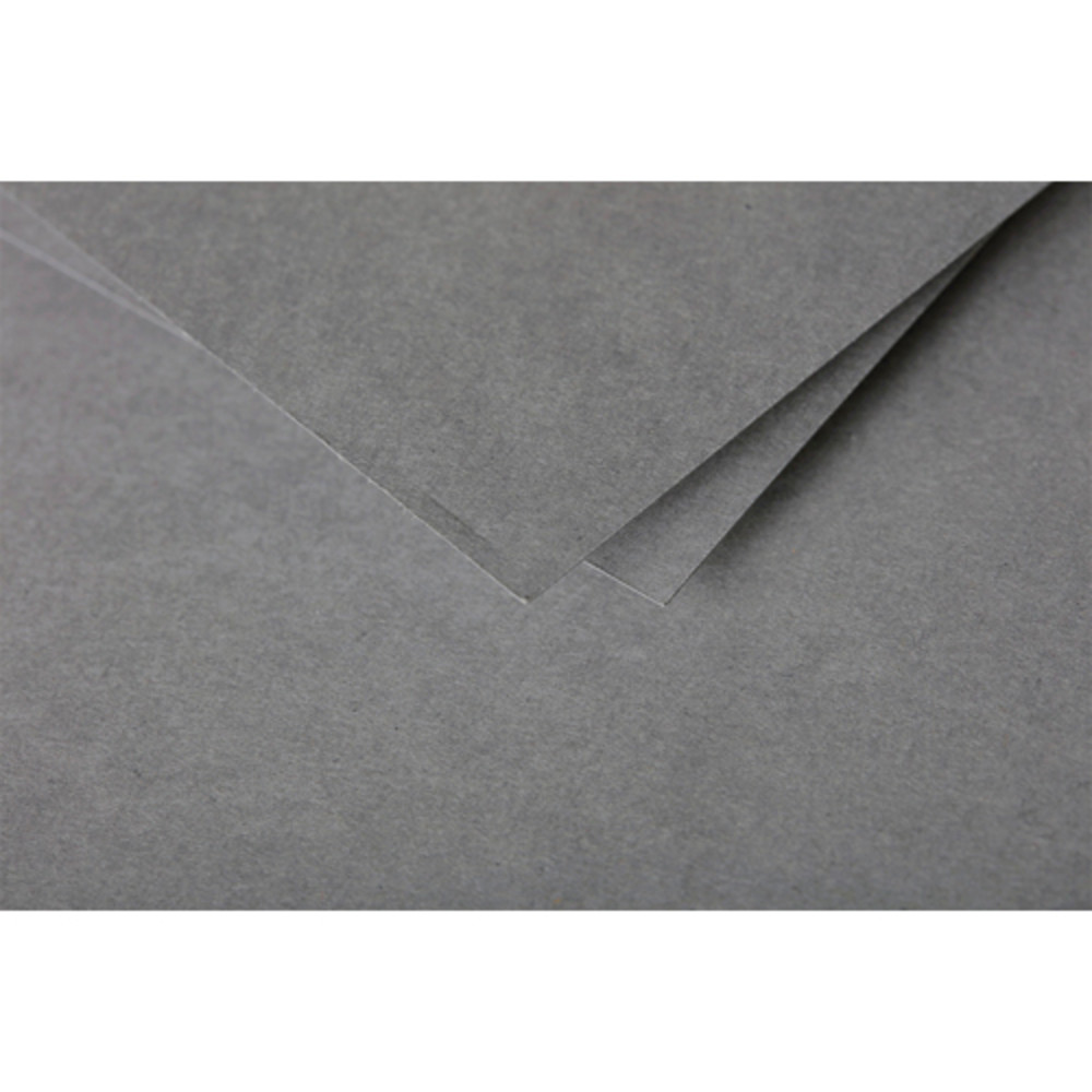 CLAIREFONTAINE Paquet de 25 cartes 210g POLLEN 8,2x12,8cm. Coloris Gris acier