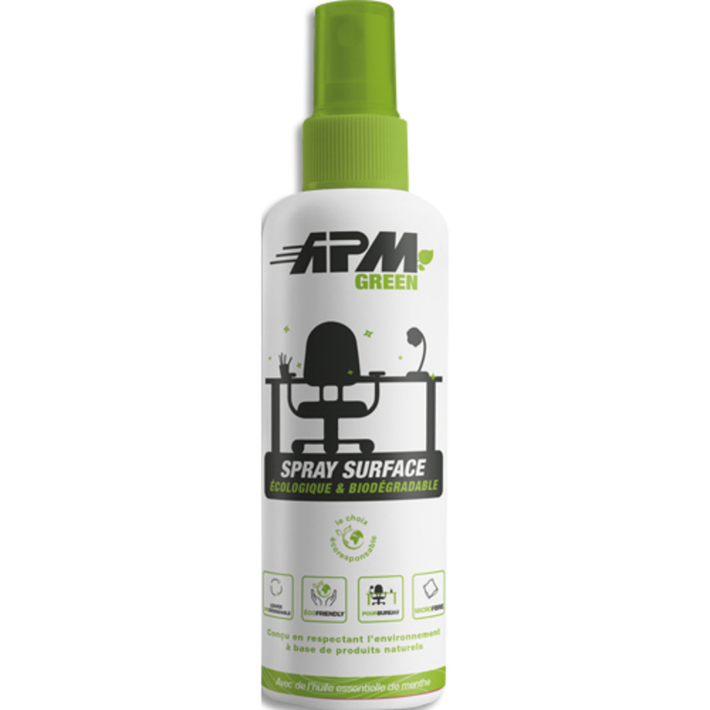 APM Set spray surfaces-universel, cologique/green, 250ml+microfibre