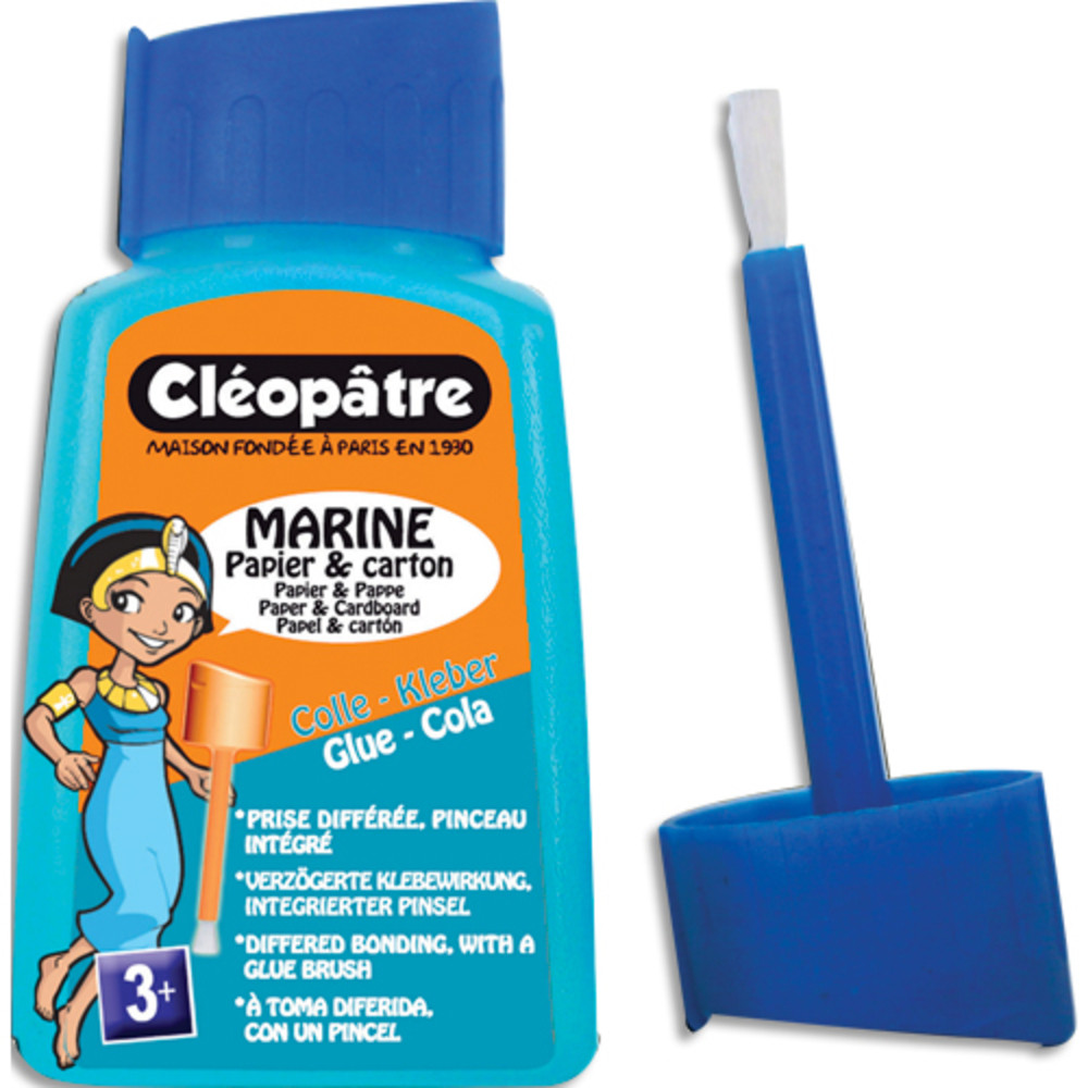 CLEOPATRE Pot de colle marine en 80 gr avec pinceau incorpor