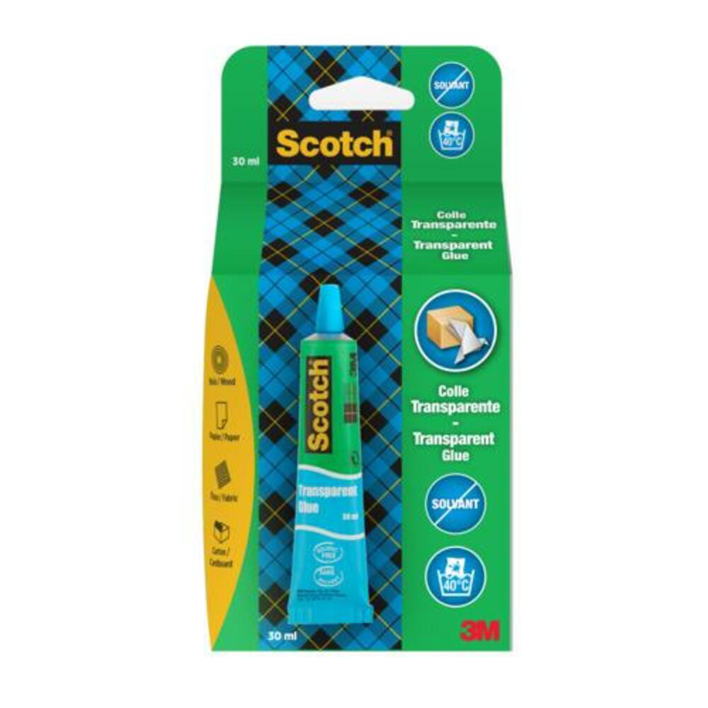 SCOTCH Tube de colle liquide transparente sans solvant pour applications domestiques. Format 30ml