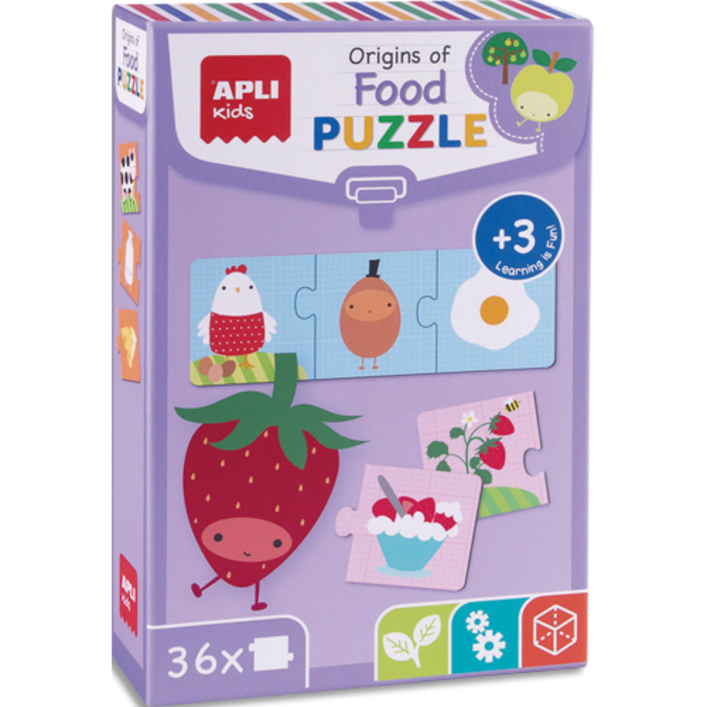 APLI KIDS Puzzle 36 pices sur le thme des origines des aliments