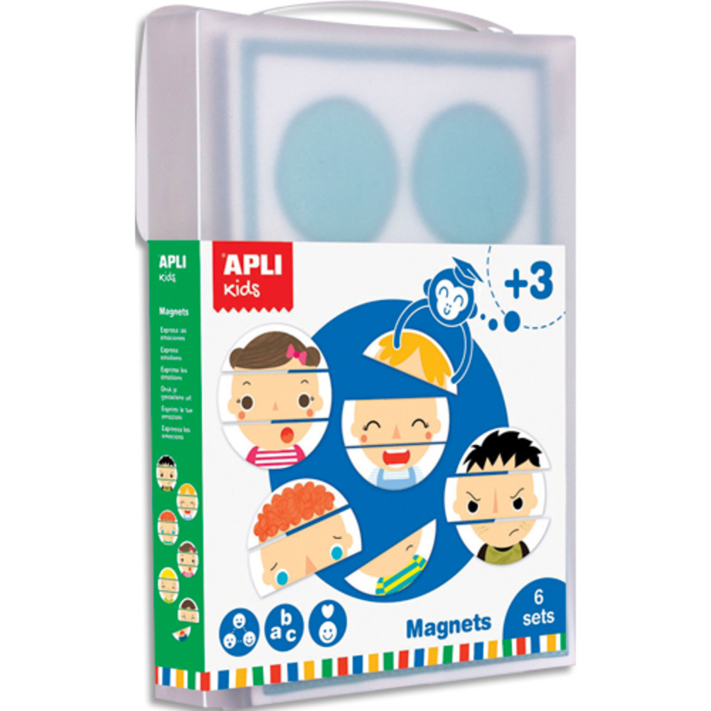 APLI KIDS Bote de 6 sets de magnets XXL pour apprendre les motions