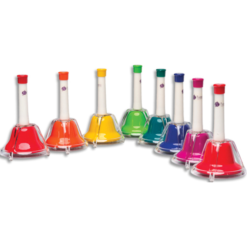 FUZEAU Jeu diatonique de 8 cloches accordes,  partir de 3 ans, cloches 2/1  secouer ou frapper