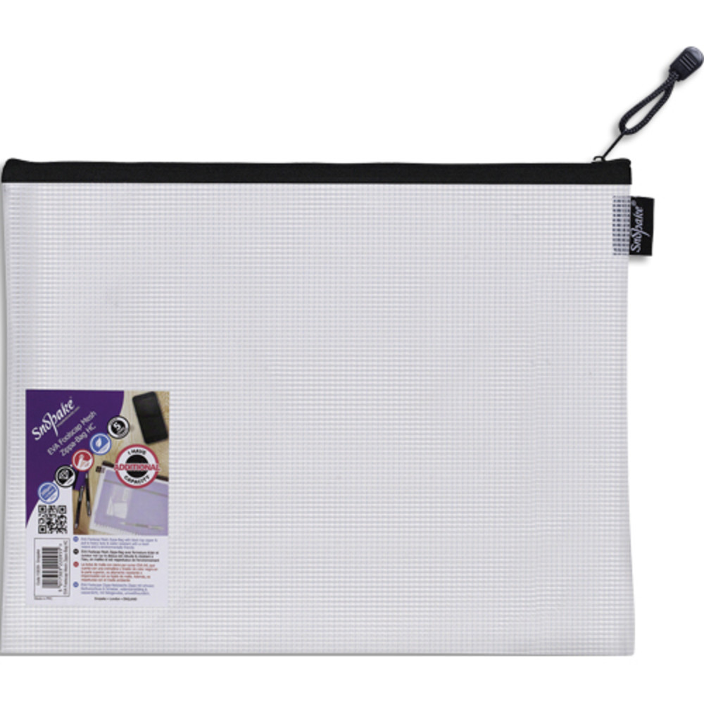SNOPAKE Pochette A4 fourre-tout renforce ''Eva Mesh'' Avec soufflet Fermeture zip mtal