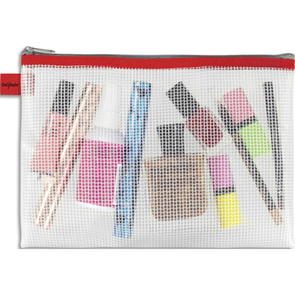 SNOPAKE Pochette A5 fourre-tout renforce ''Eva Mesh'' zip mtal 3 coloris : jaune, bleu, rouge