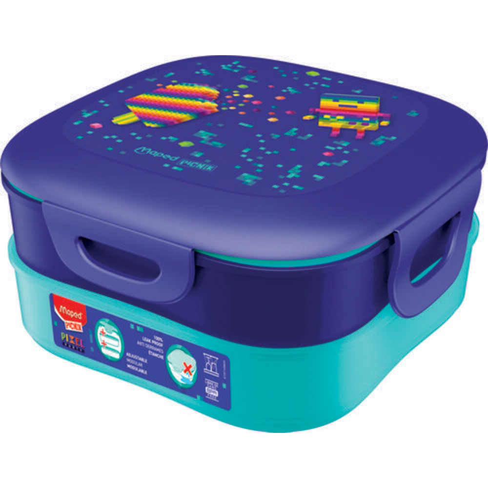 MAPED Bote  djeuner 3 en 1 - Maped PICNIK CONCEPT KIDS, collection PIXEL PARTY