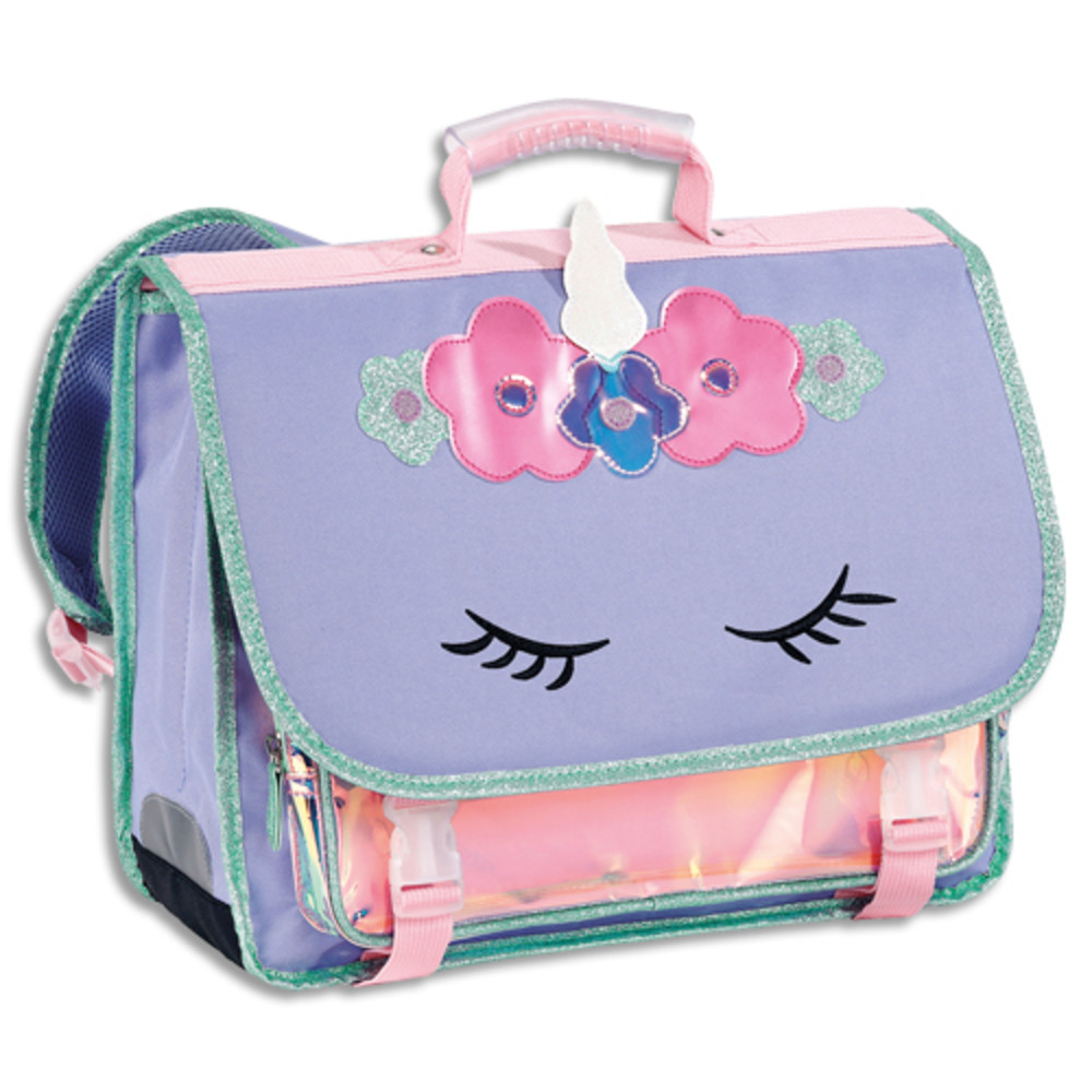 VIQUEL Cartable licorne 38x32x15 porte-emploi du temps