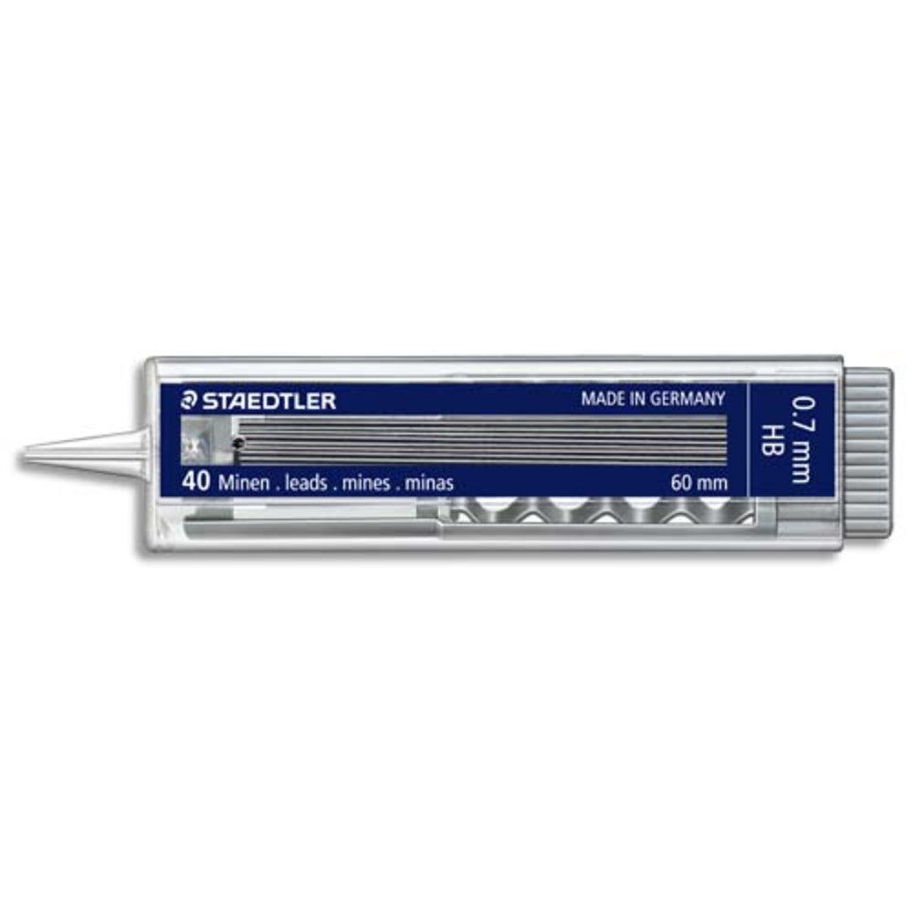 STAEDTLER Etui de 12 mines 0,7 mm polycarbone haute qualit 2B MARSMICRO