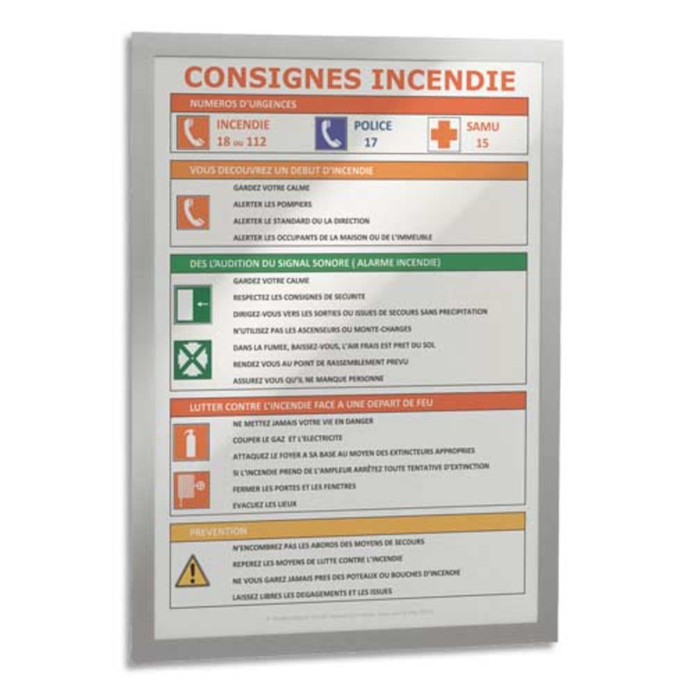 DURABLE Pack de 10 Cadres d'affichage mural Duraframe A4 - adhsif et repositionnable - Argent