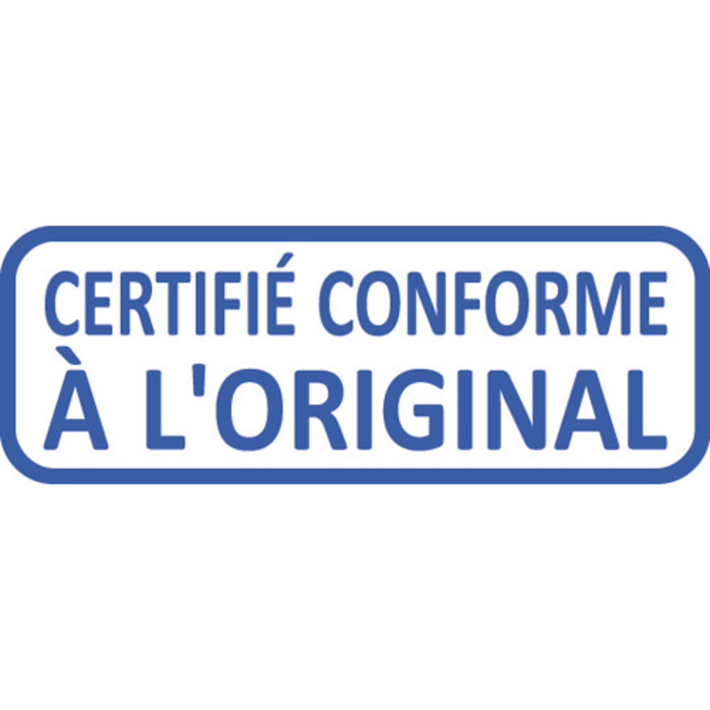 TRODAT Timbre formule CERTIFIE CONFORME A L'ORIGINAL - Xprint  encr.auto.Bleu. Dim.empreinte 45x16mm
