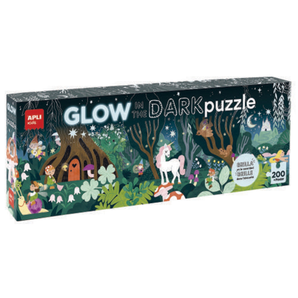 APLI KIDS Puzzle glow in the dark foret magique 200 pieces 19692