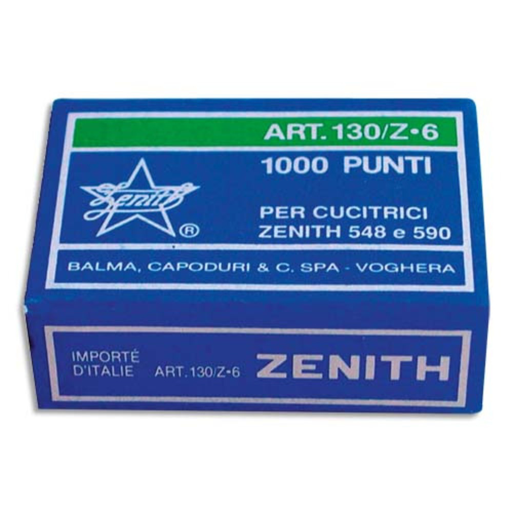 ZENITH Bote de 1000 agrafes Zenith 6/6 en acier galvanis
