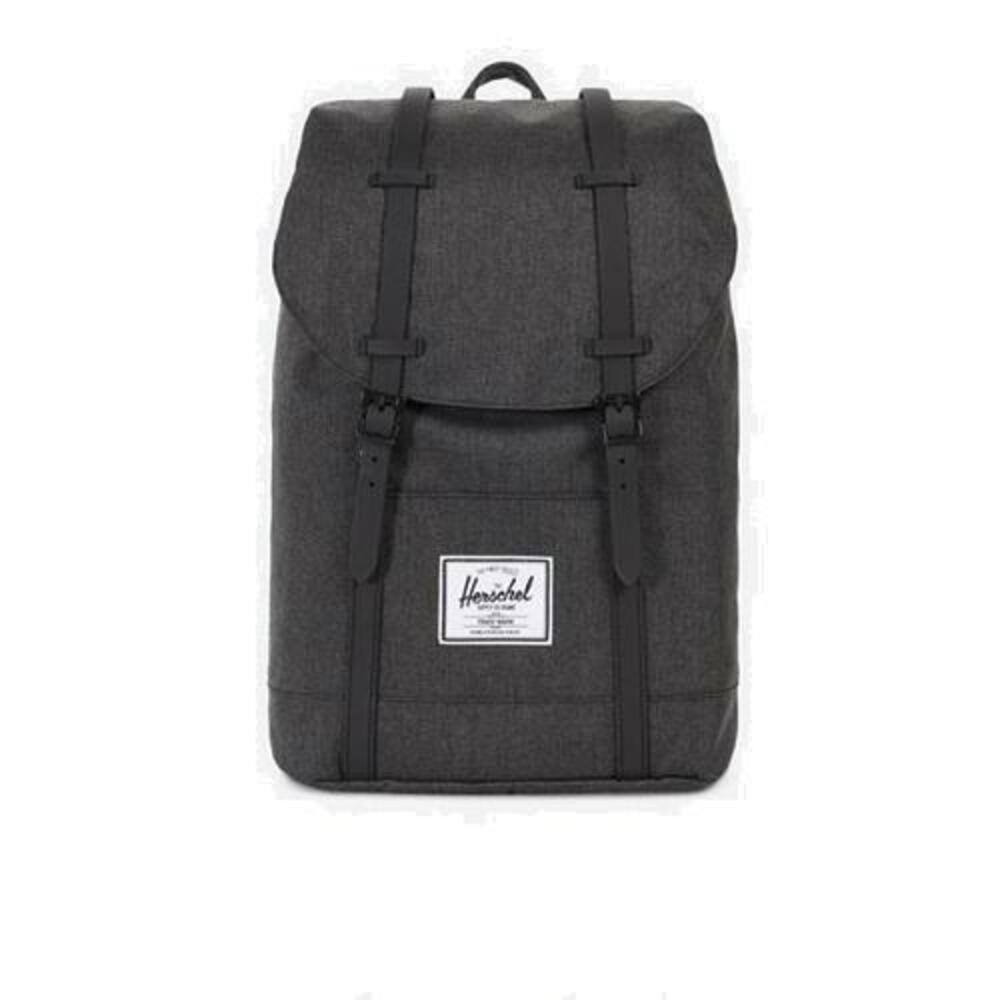 HERSCHEL Sac  dos Retreat 19,5 litres. Poche pour ordinateur 15 pouces. Coloris Noir et bretelles Noires