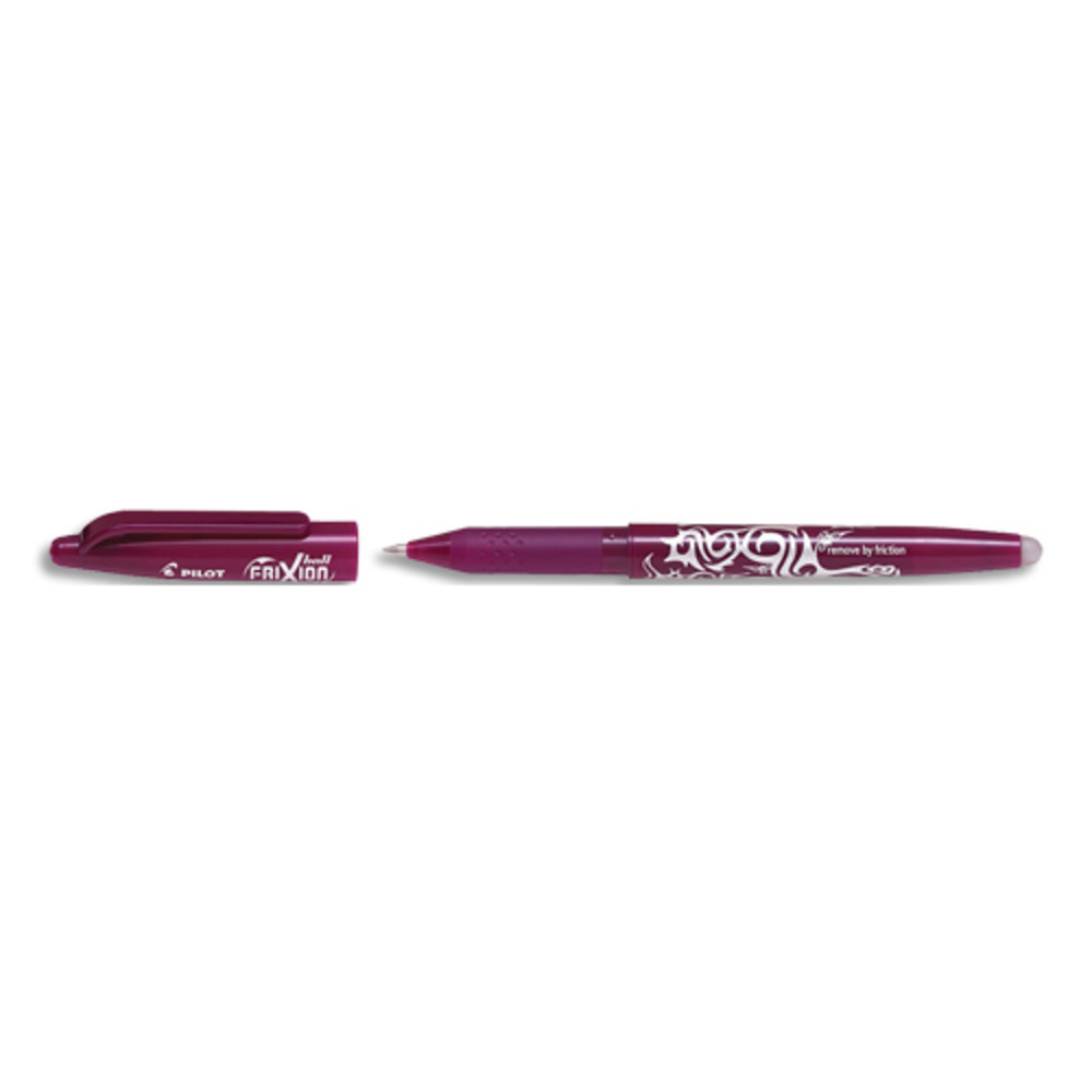 PILOT Roller effaable  encre thermosensible FriXion Ball 07mm. Rechargeable. Encre rouge bordeaux